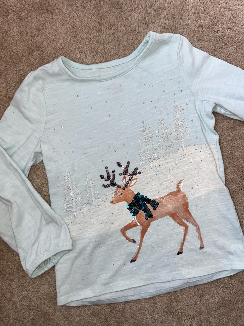 Sparkly Snow Deer Tee